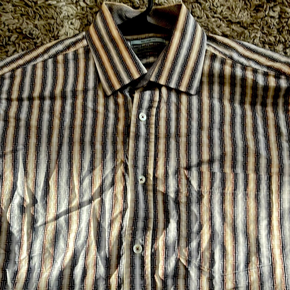 Johnston & Murphy Button-Collar Premium 100% Cotton Shirt